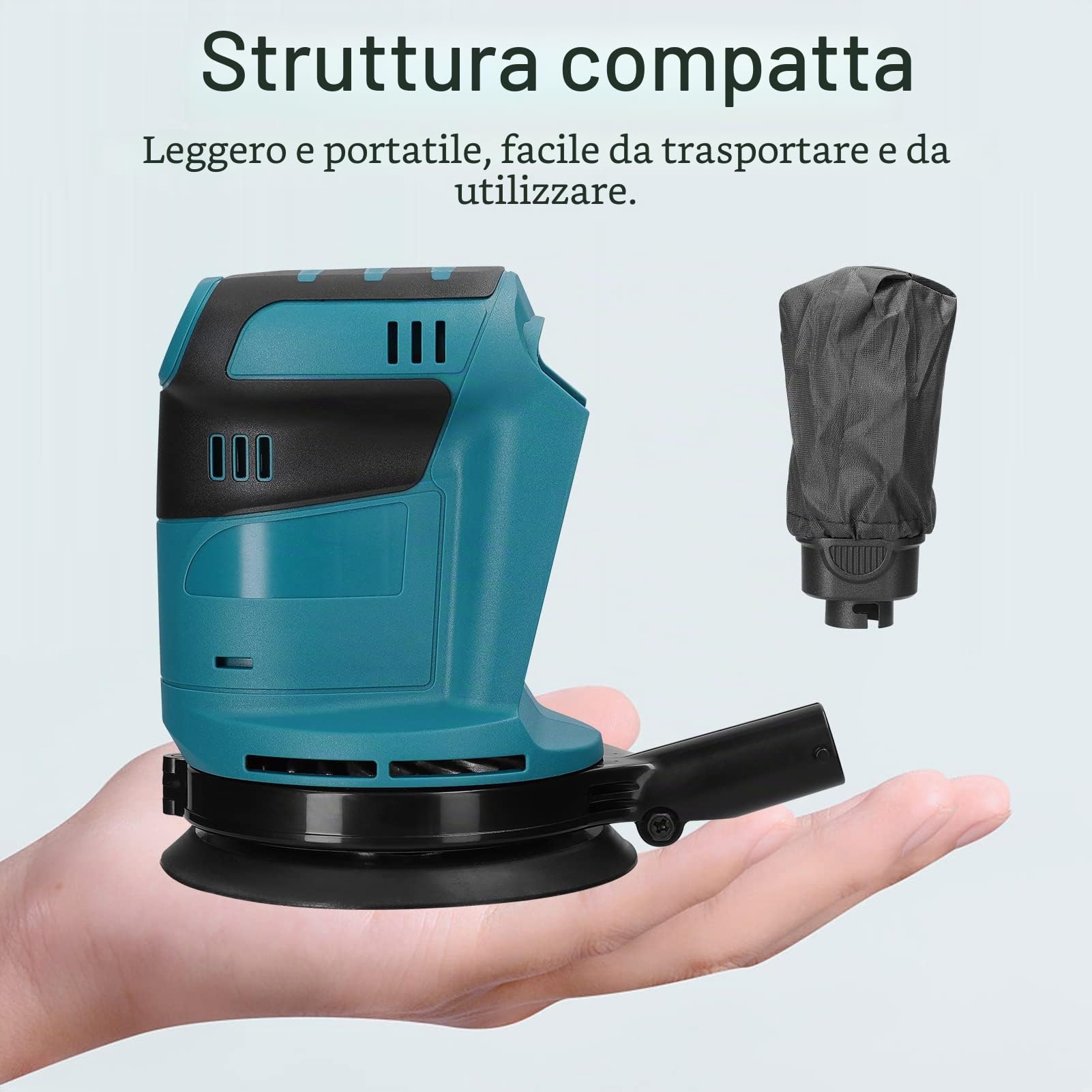 Weytoll Levigatrice rotoorbitale 125 mm per Makita 18V