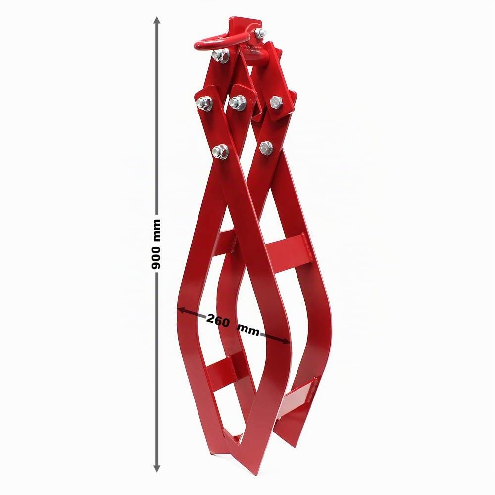 Wiltec Pinza Forestale Tronchi 850 mm 1500 kg Rossa