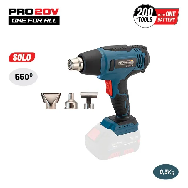Bormann Pro pistola termica a batteria 20V corpo solo