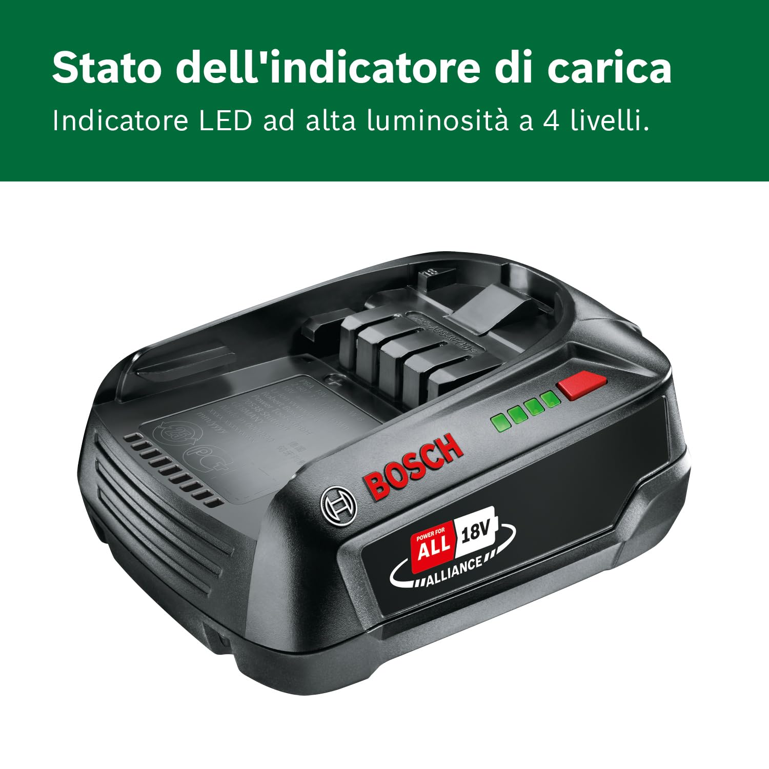 Bosch PBA Batteria 18V 2.5Ah Power for All Litio