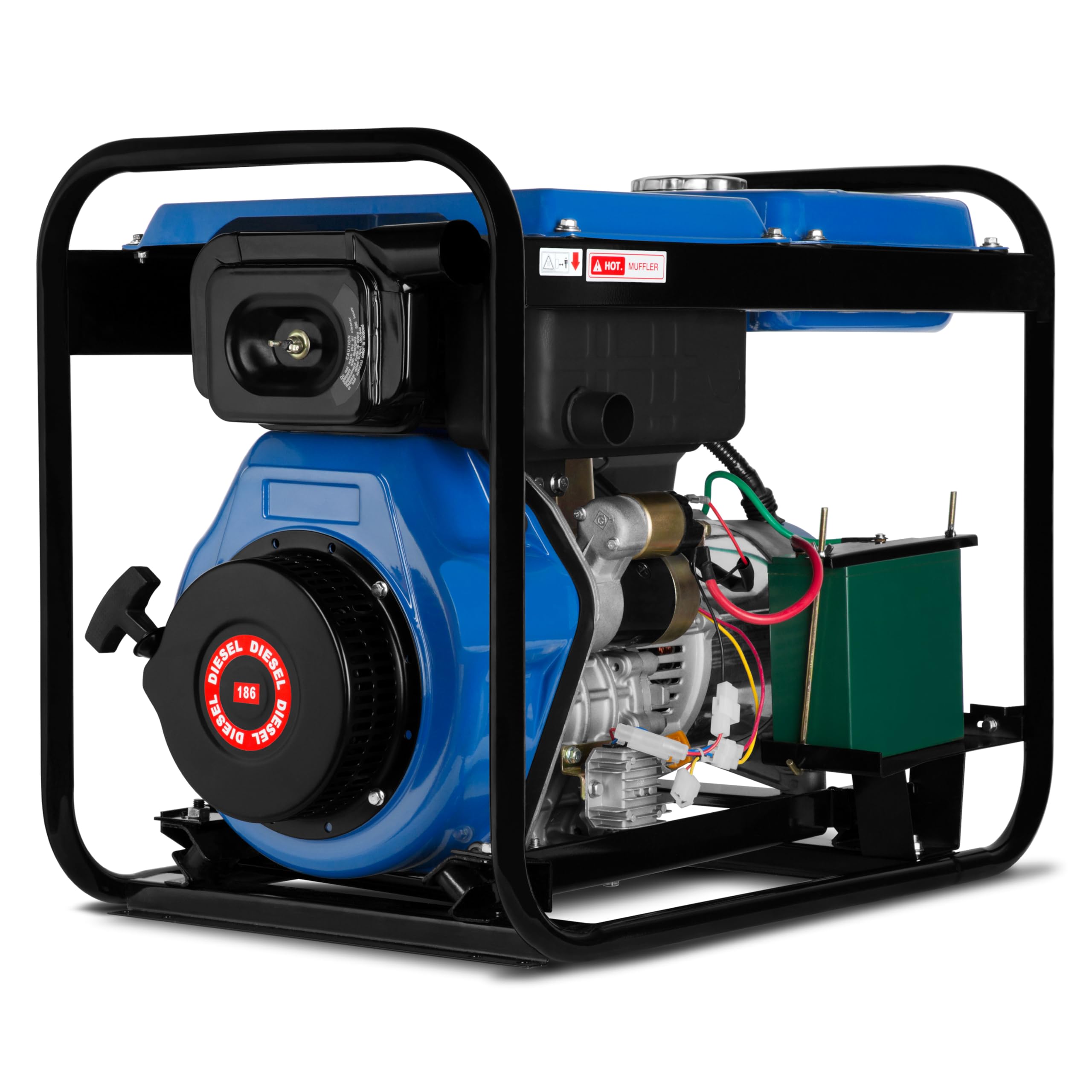 EBERTH Generatore Diesel 5000W Avviamento Elettrico