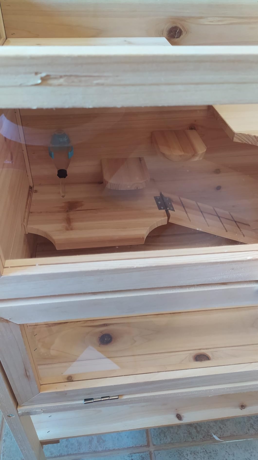 Wiltec Gabbia Roditori 3 Livelli 60x40x80 Legno Plexiglas