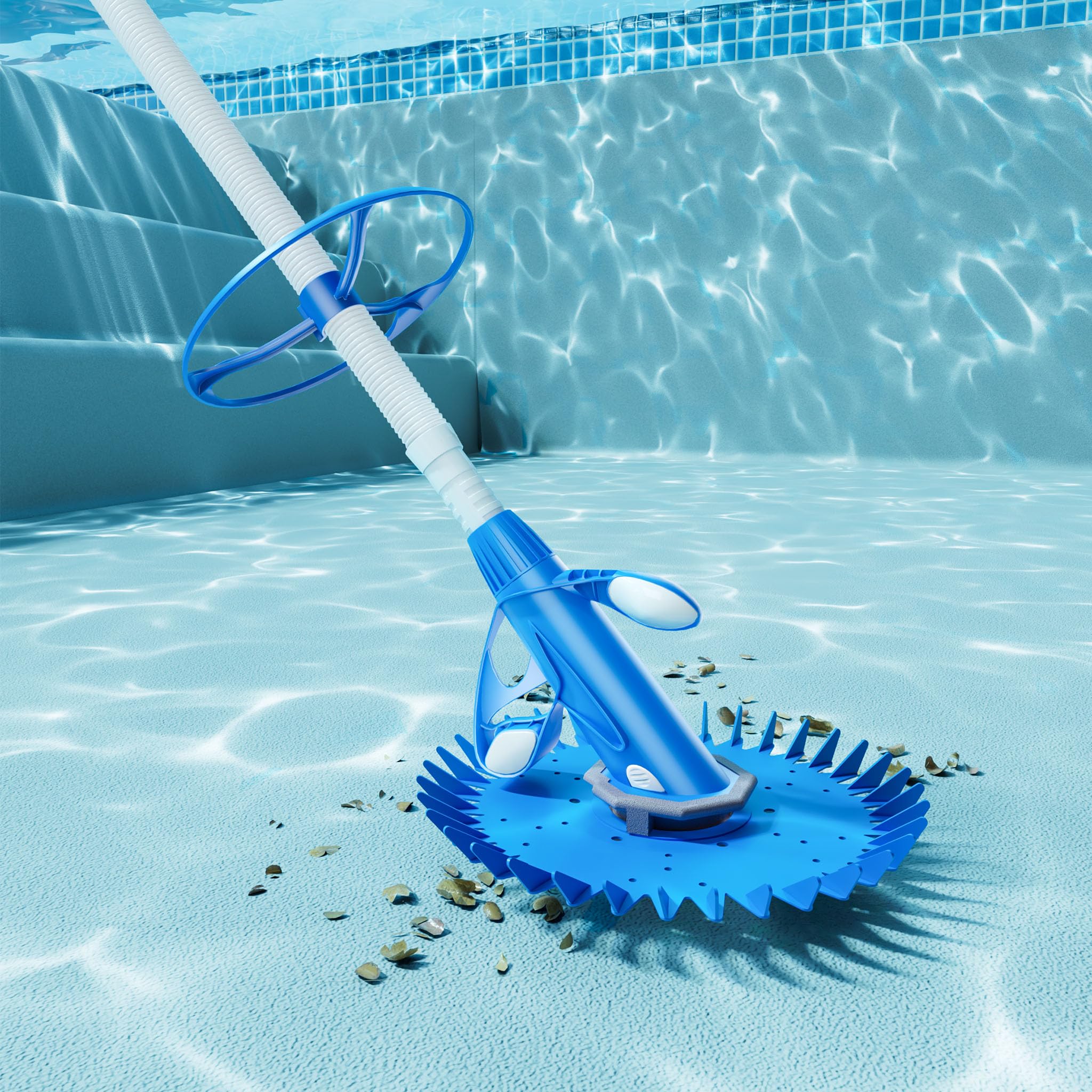 Wiltec Pulitore Piscina Automatico Fondo con 12 tubi
