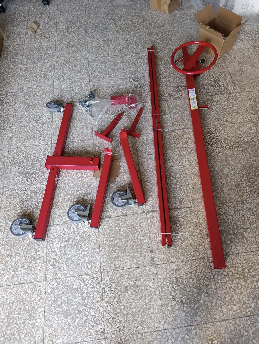 Wiltec XPOtool alzalastre XXL giallo 68 kg 487 cm
