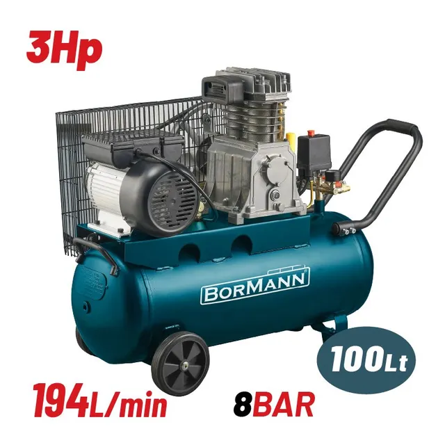 Bormann compressore aria cinghia 100L 3HP 8 bar