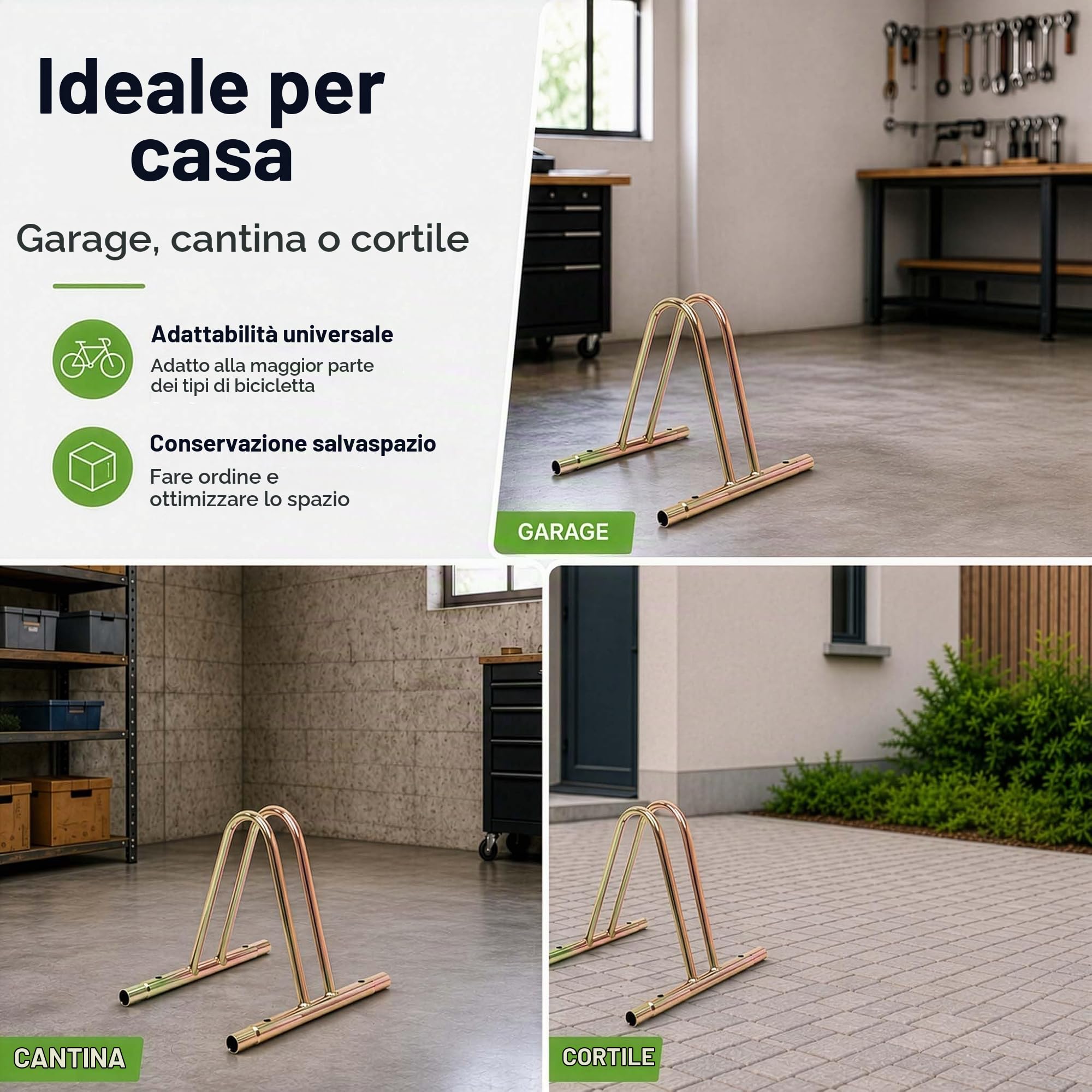 Wiltec rastrelliera porta bici 1 posto estensibile acciaio
