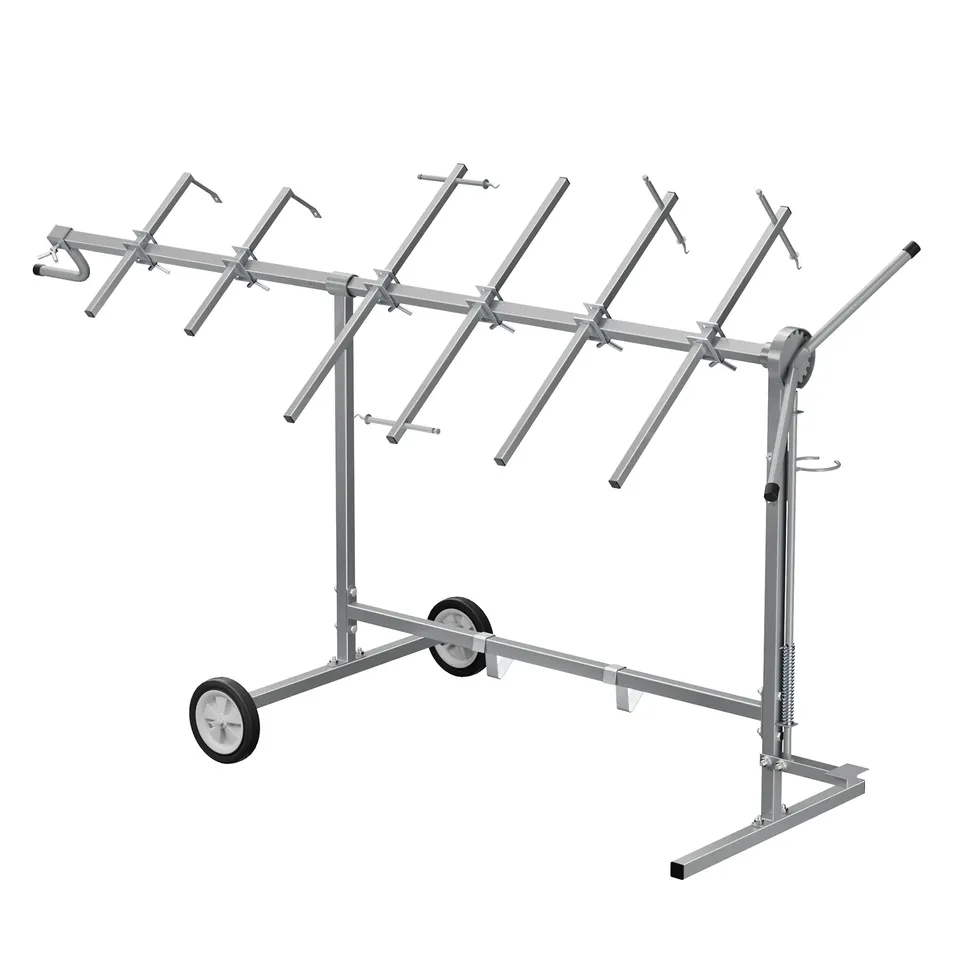 Wiltec Cavalletto Verniciatura Girevole 160 kg con Rotelle e Ganci