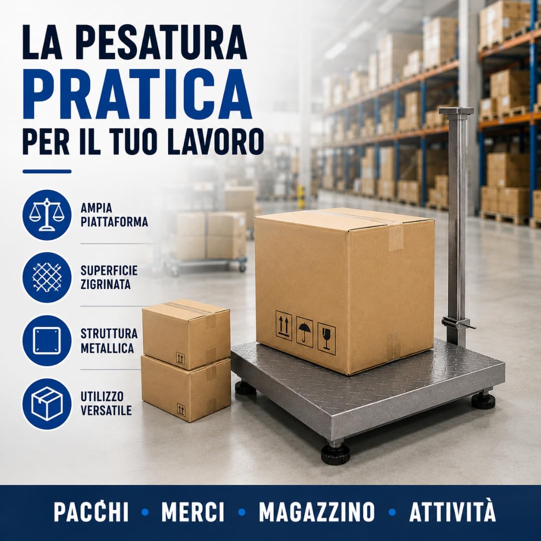 De Rosa Shop bilancia digitale 300 kg display ricaricabile