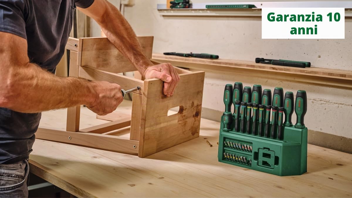Bosch Set cacciaviti misto 39 pezzi con cricchetto