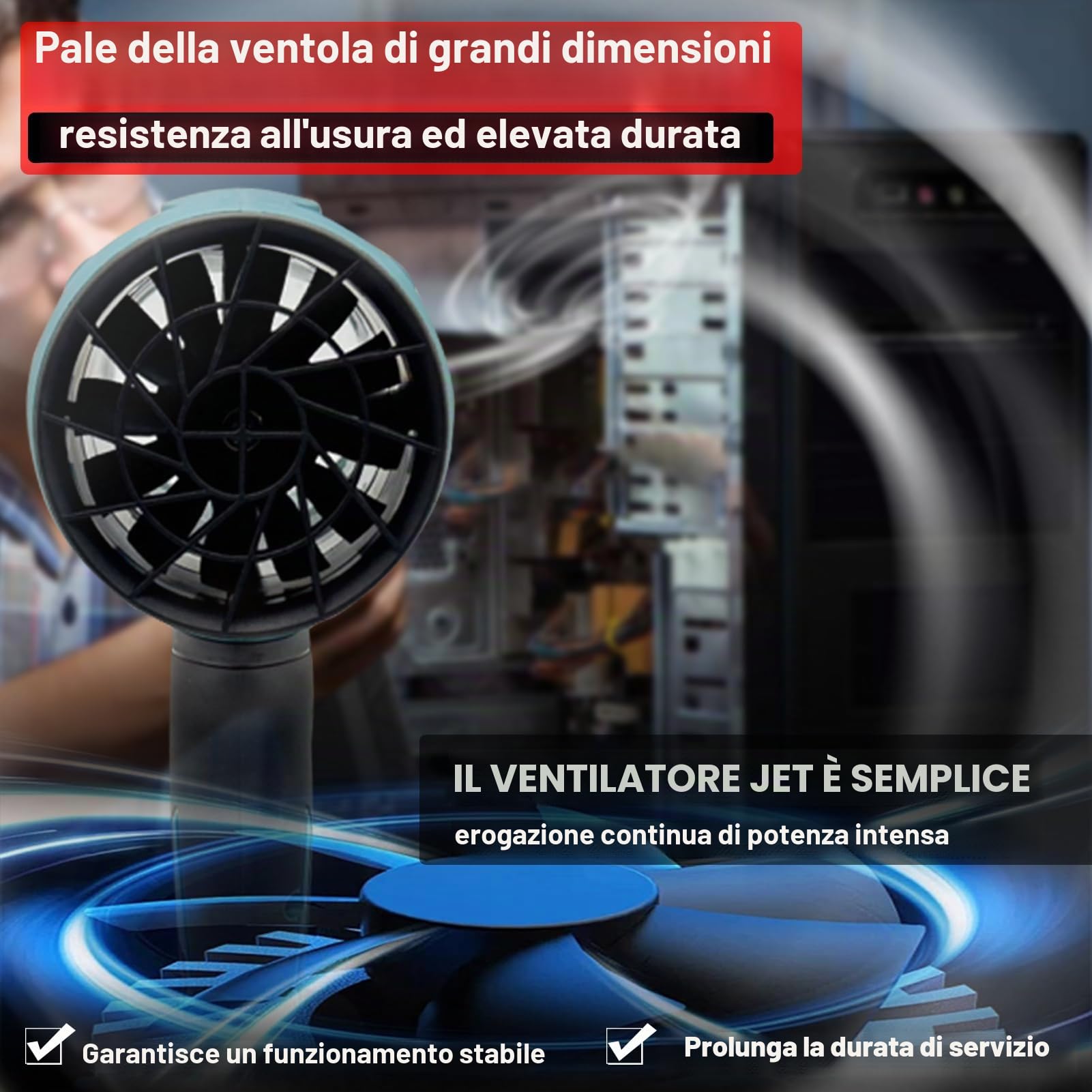 Weytoll soffiatore a batteria brushless compatibile Makita