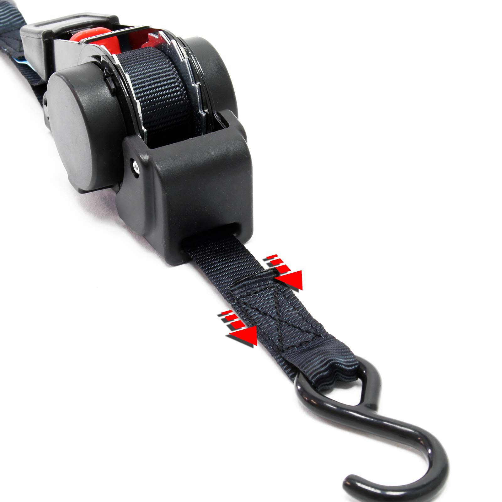 Wiltec Cinghia Ancoraggio Cricchetto 100 daN 2m PES 2 Pezzi Autoavvolgente