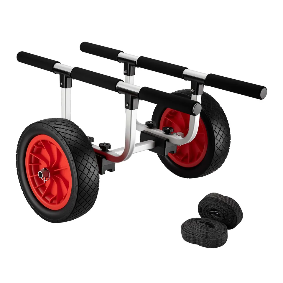 Wiltec Carrello kayak alluminio ruote PU 31 cm 90 kg