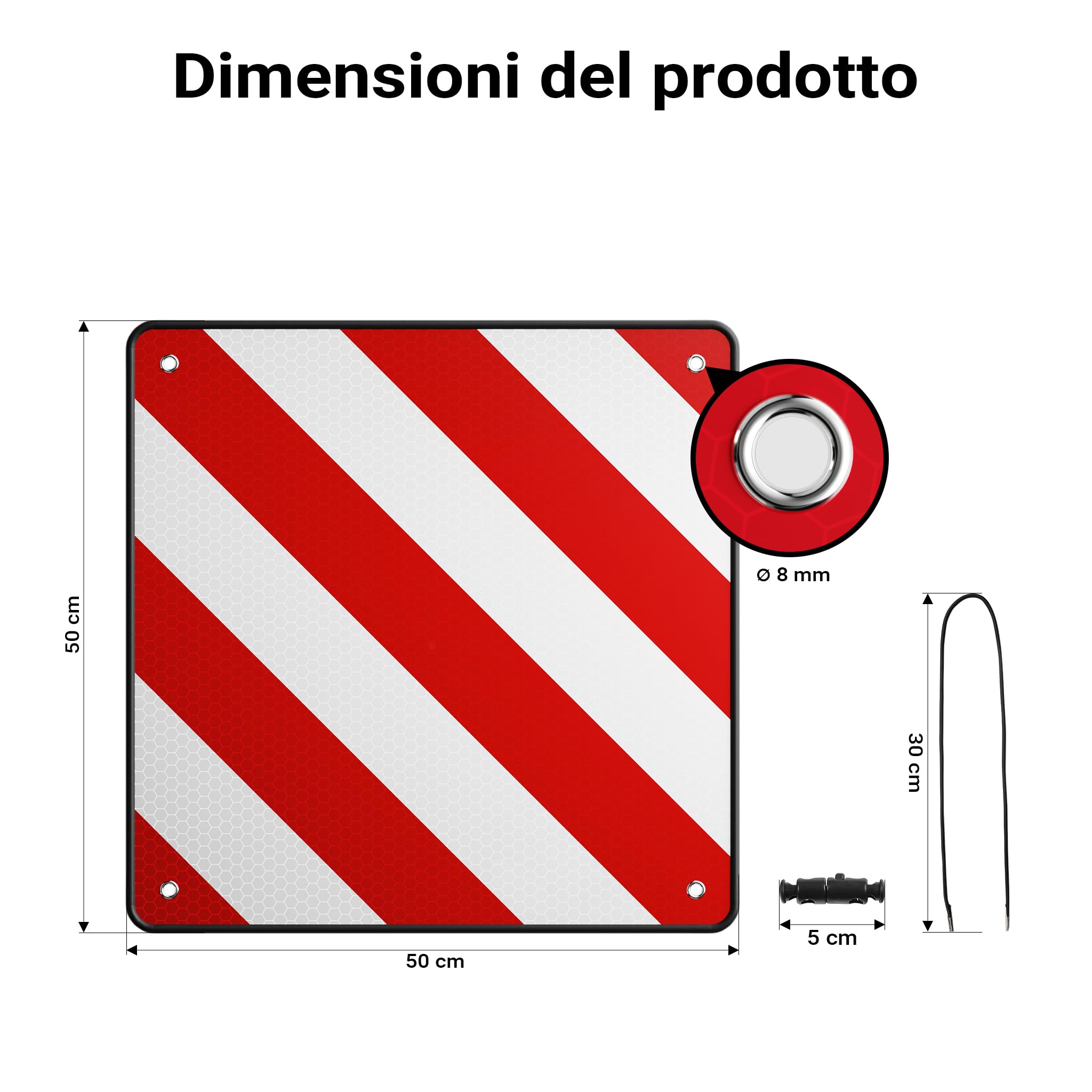 Wiltec Pannello Carico Sporgente 2in1 50x50 cm Alluminio