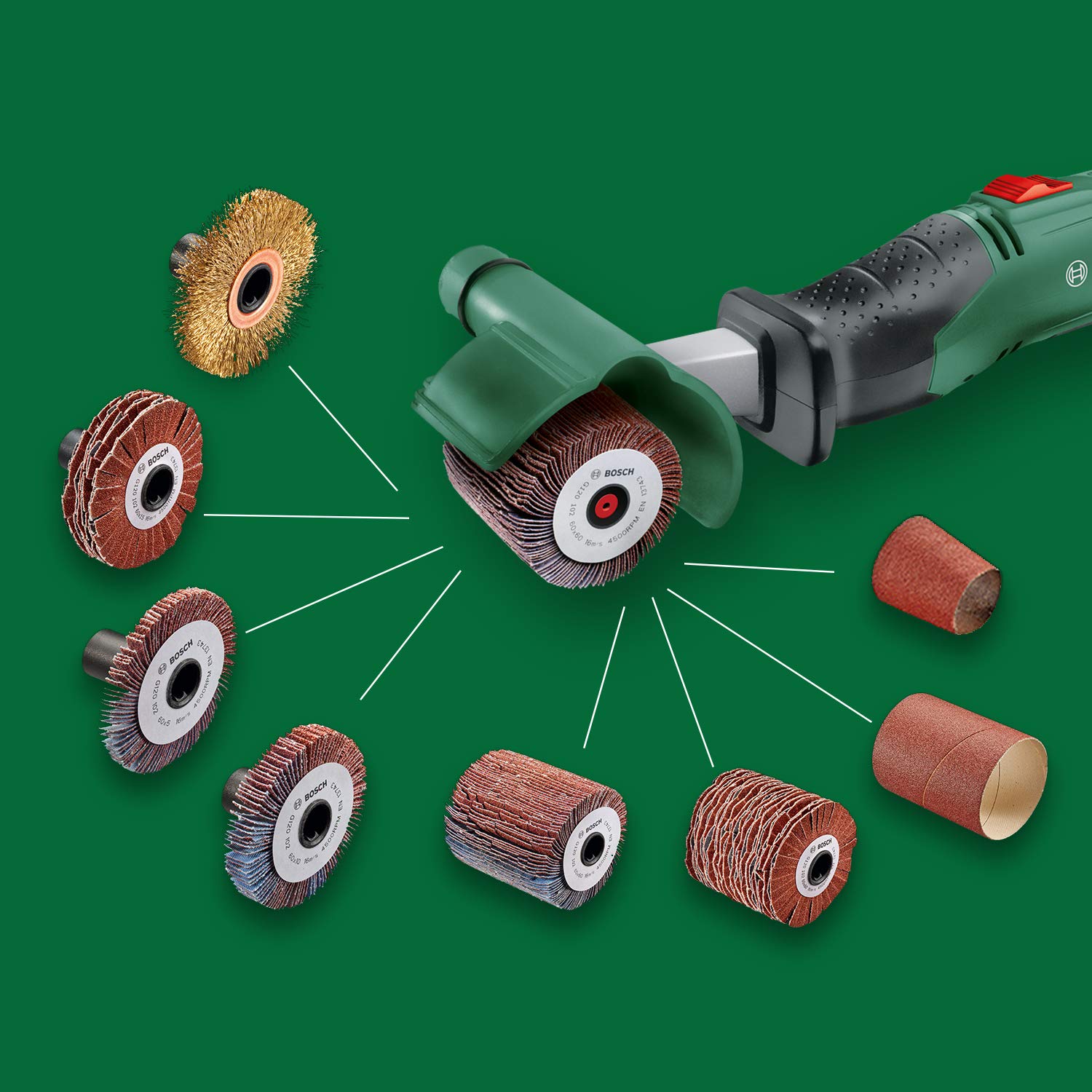 Bosch Texoro levigatrice a rullo 250W 3 accessori