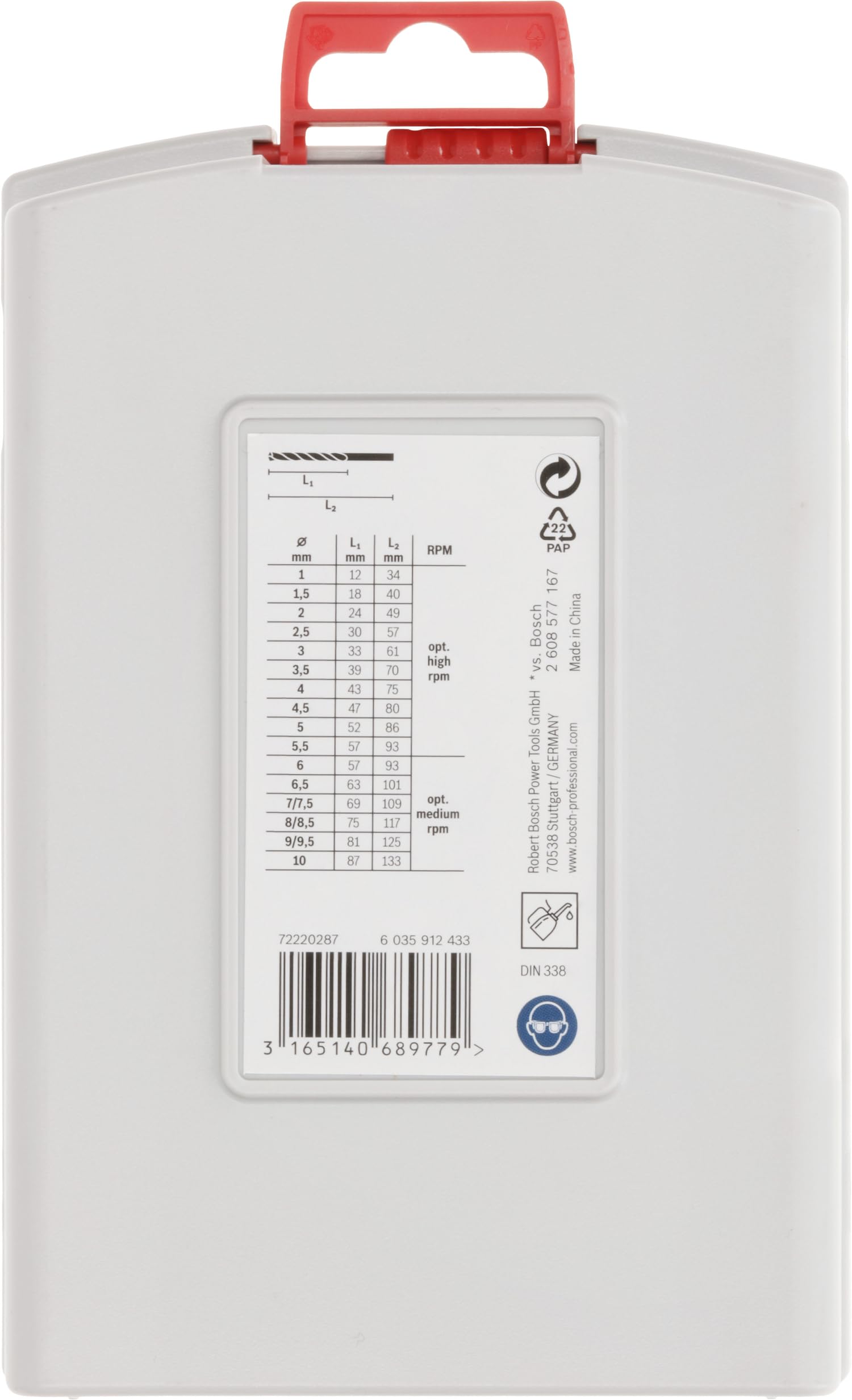 Bosch ProBox punte metallo HSS-G 19 pezzi rettificate