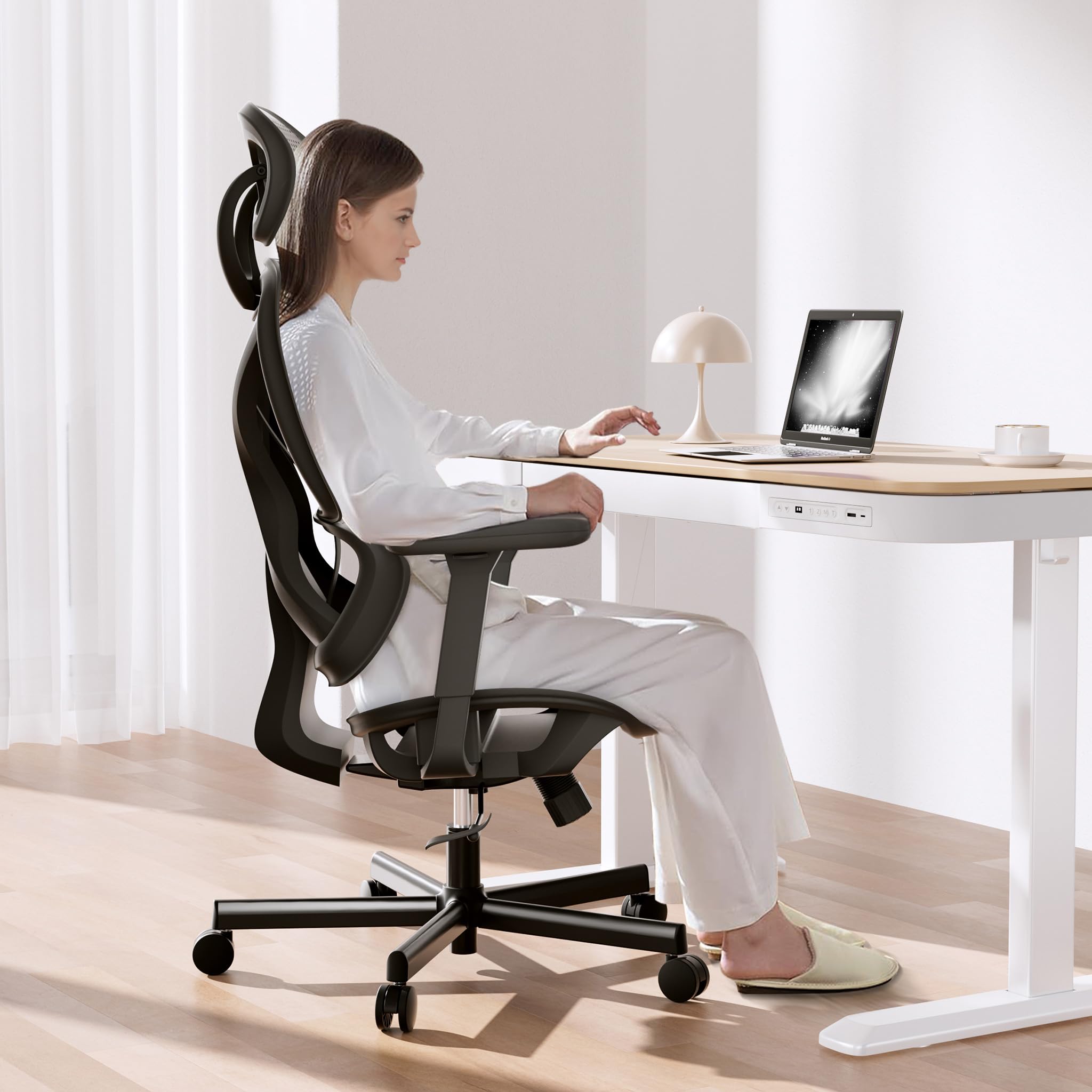 Wiltec sedia ufficio ergonomica 150 kg 701x690x1240 mm