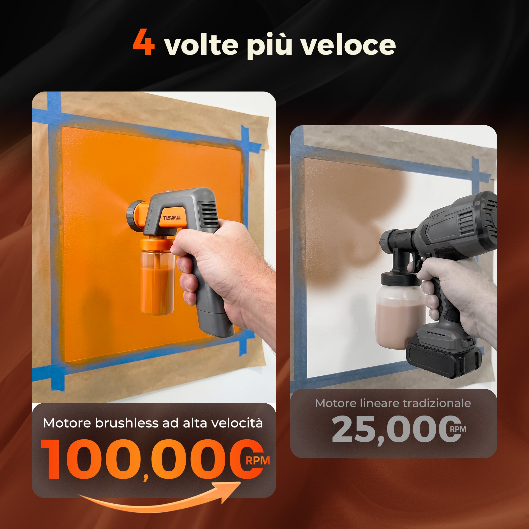 Tilswall Hornet Pistola a Spruzzo a Batteria per Maker 450 g