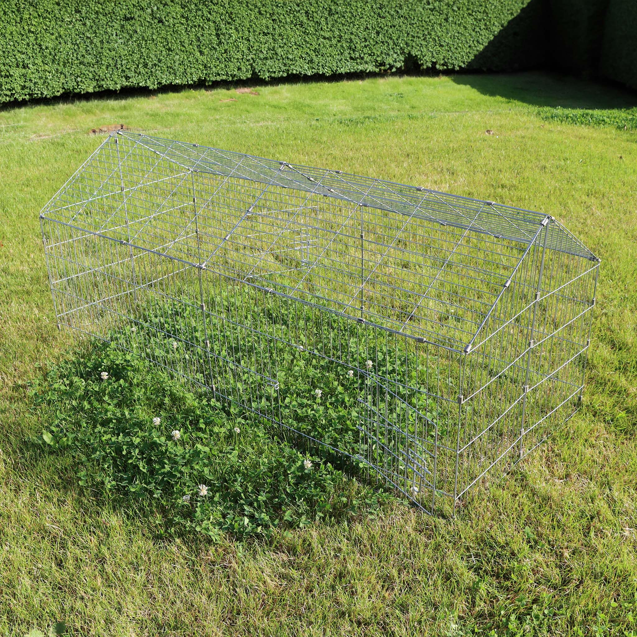 Wiltec Recinto Conigli 180x75x75 cm Metallo Zincato