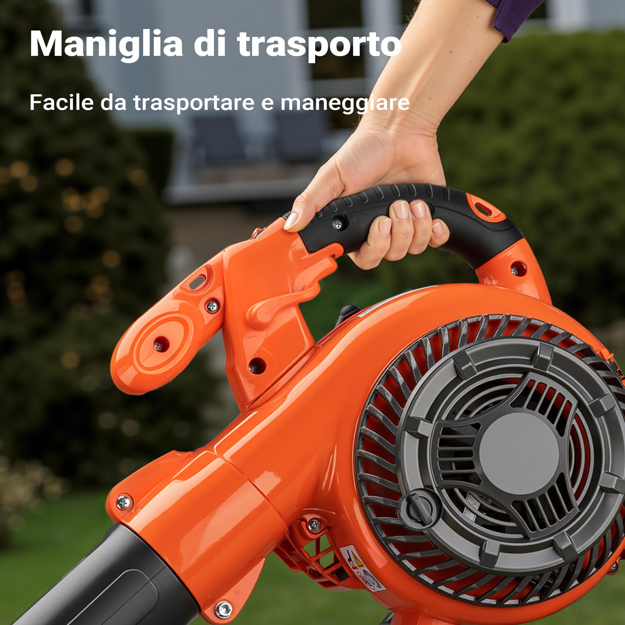 Wiltec Aspirafoglie a scoppio 3in1 1 CV 26 cc sacco 50 L