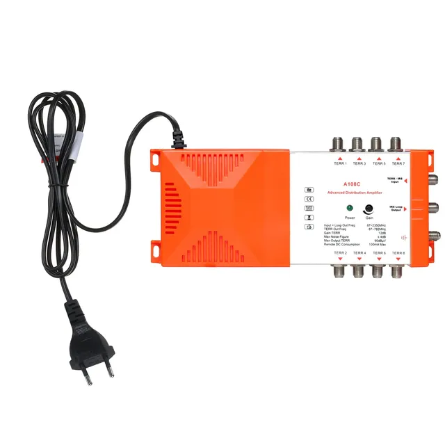 Weytoll Amplificatore antenna TV 8 vie 12 dB SAT