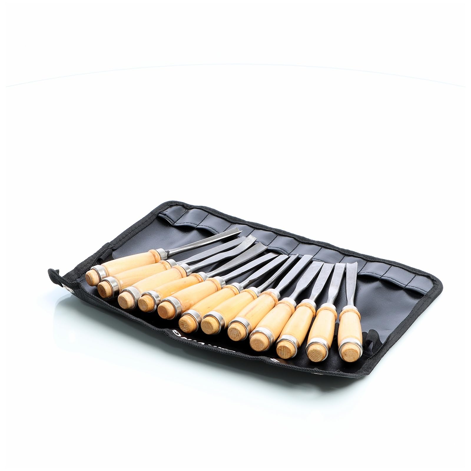 Wiltec Scalpelli sgorbie legno set 12 pezzi acciaio