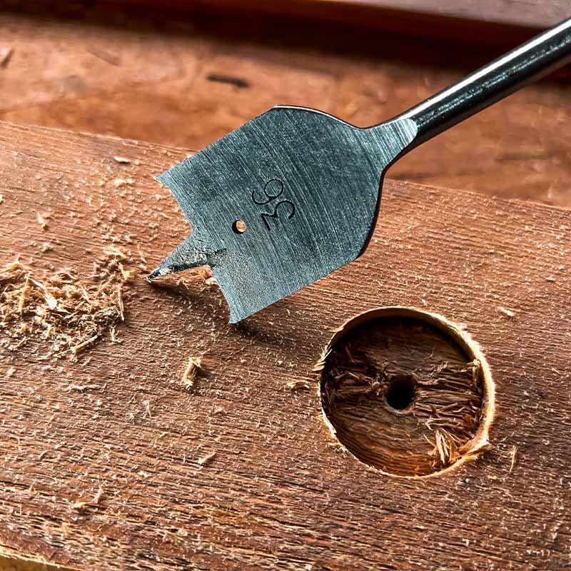 Bormann punta piatta legno 36mm attacco 1/4"