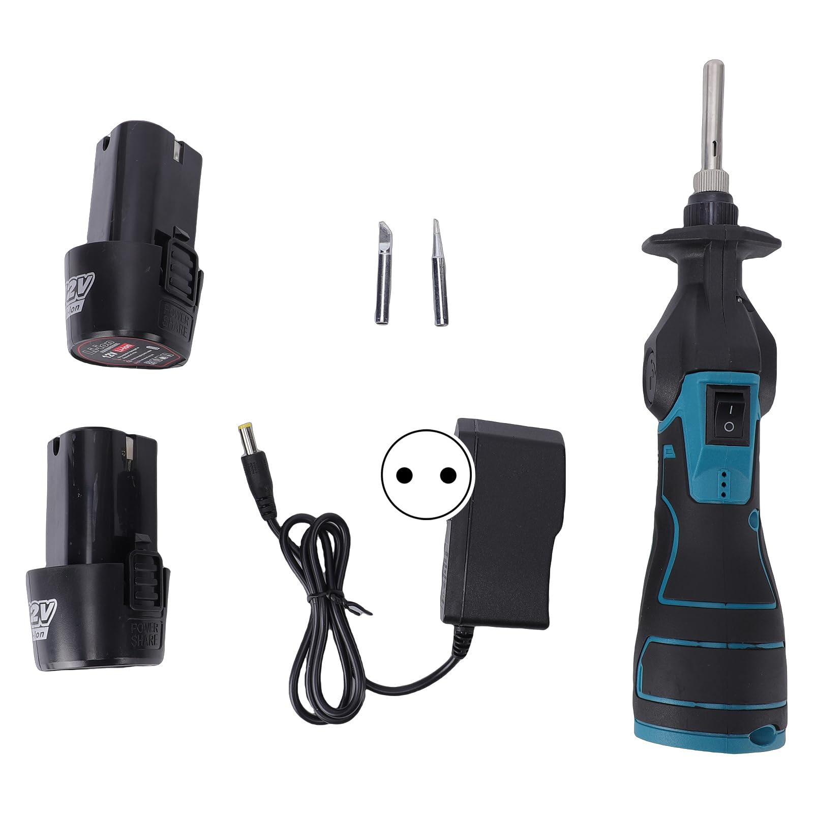 Weytoll saldatore senza fili 12V kit 2 batterie 30W