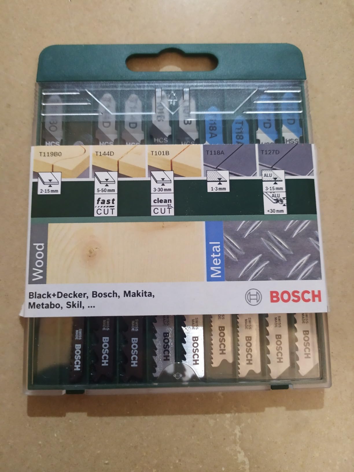 Bosch Set 10 Lame Seghetto Wood Metal Codolo T