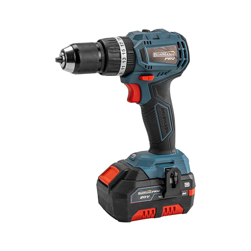 Bormann Compact Brushless Kit Trapano+Avvitatore 20V 2x4Ah