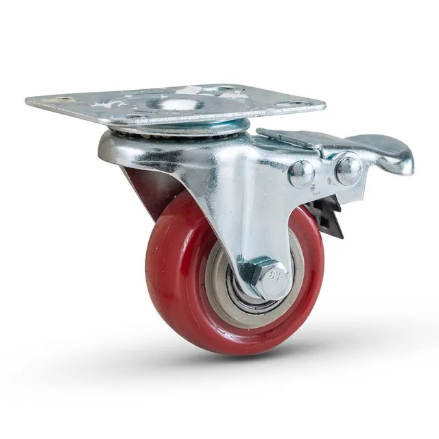 Bormann Ruota PVC girevole con freno 50mm 70kg