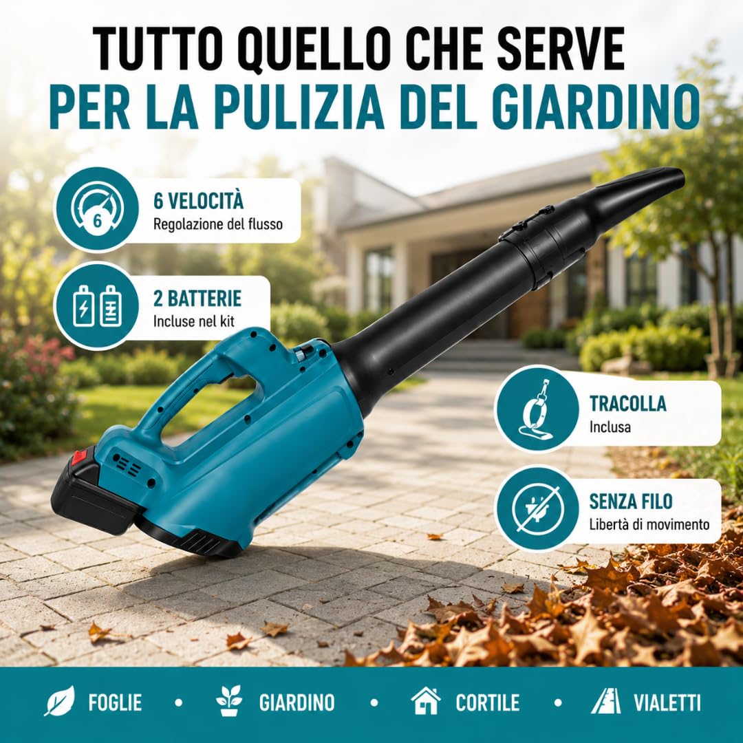 De Rosa Shop Soffiatore Batteria 72V 2x4.0Ah 6 Velocità
