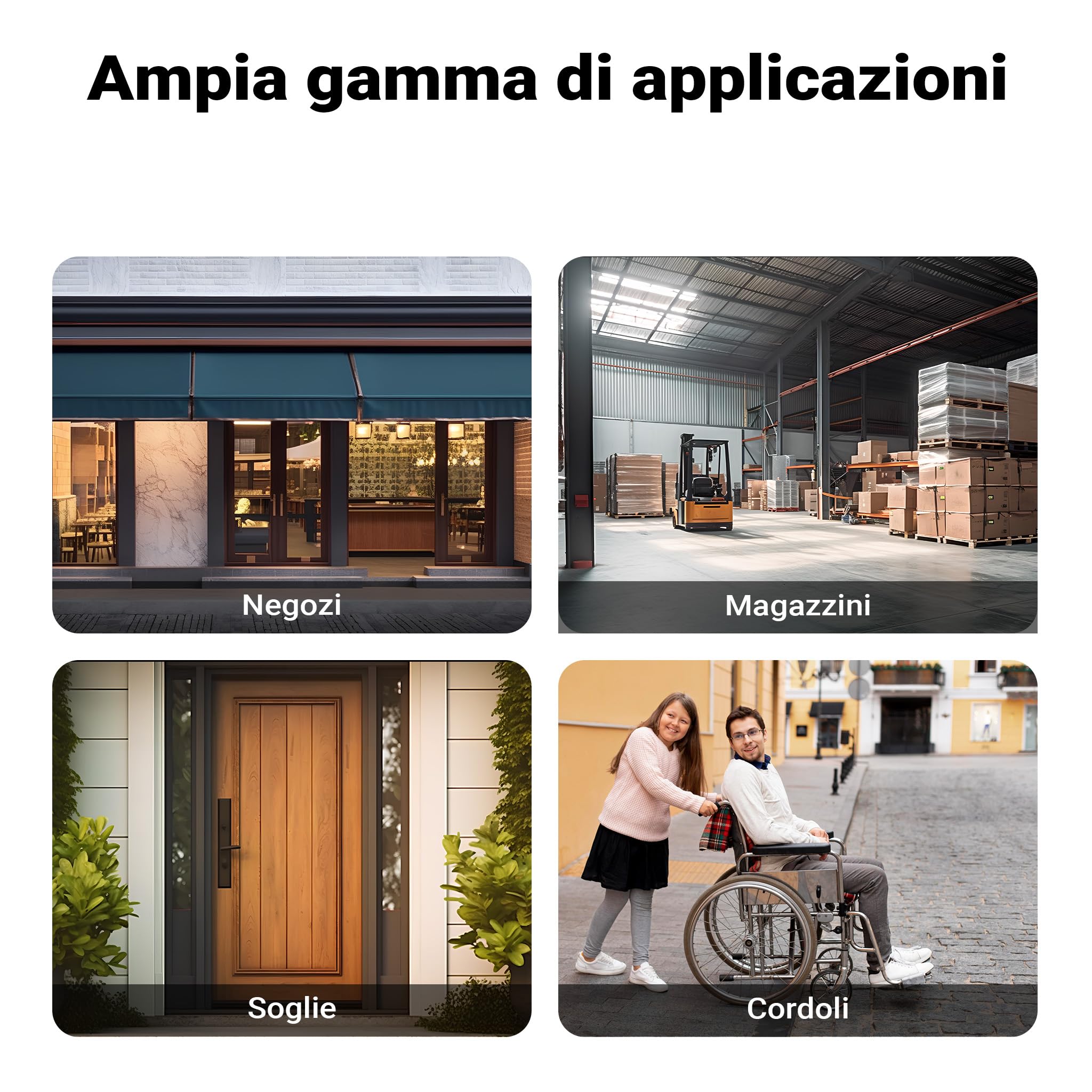 Wiltec Rampa Gomma 1130x240x25 mm Soglia Marciapiede 50 t