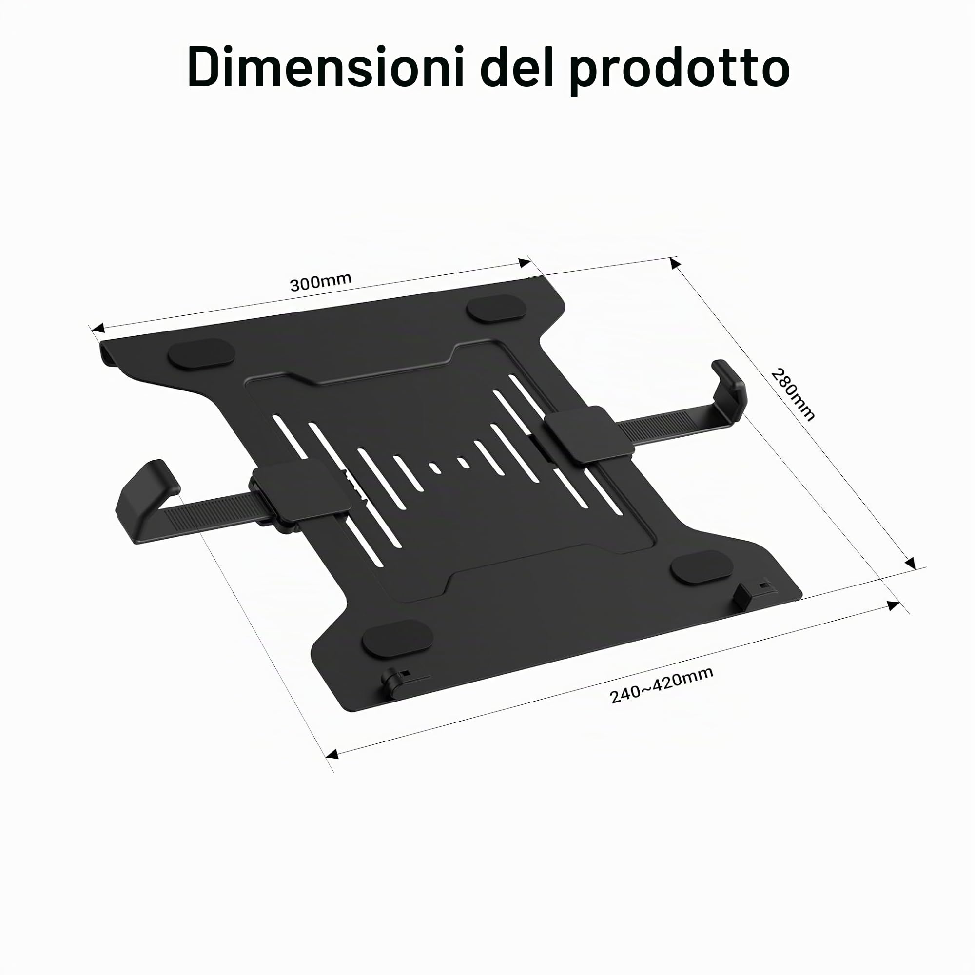 Wiltec Supporto Laptop Braccio VESA Acciaio Antiscivolo