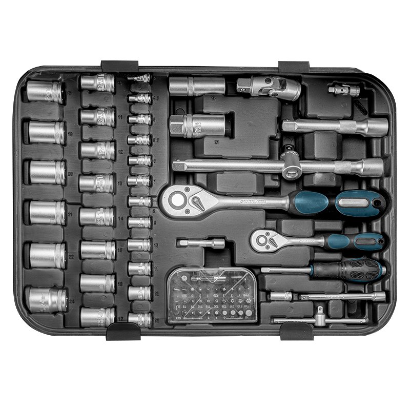 Bormann Set Attrezzi 132 Pezzi con Trolley Box ABS