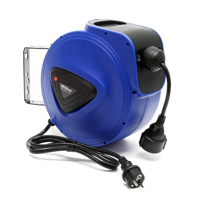 XPOtool Avvolgicavo Automatico 20 m Parete 180° 2300 W