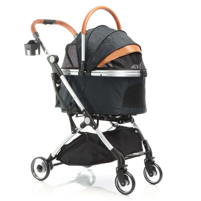 Fudajo 2in1 passeggino per cani nero 15 kg