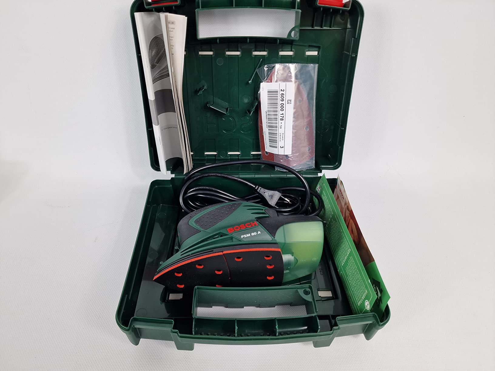 Bosch PSM 80 A Levigatrice Palmare 80W con valigetta