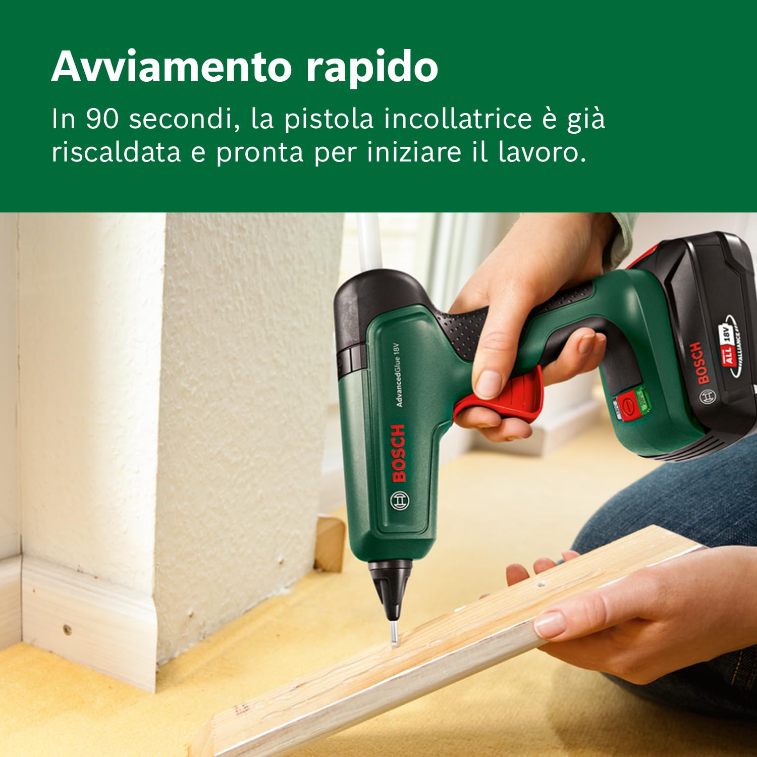 Bosch AdvancedGlue 18V pistola colla a caldo 4 stick
