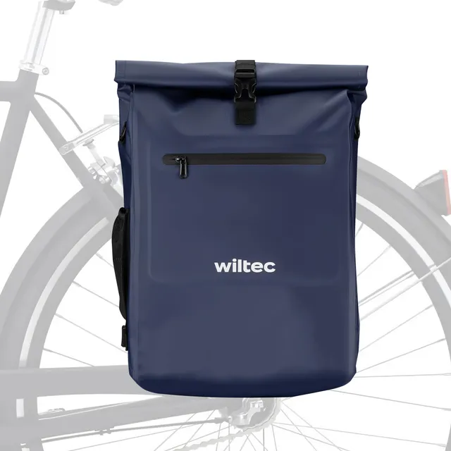 Wiltec 4in1 borsa bici portapacchi 25 L blu impermeabile