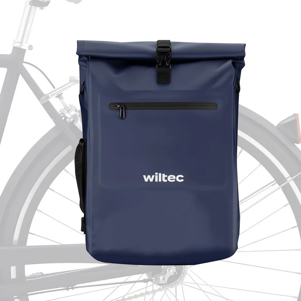 Wiltec 4in1 borsa bici portapacchi 25 L blu impermeabile