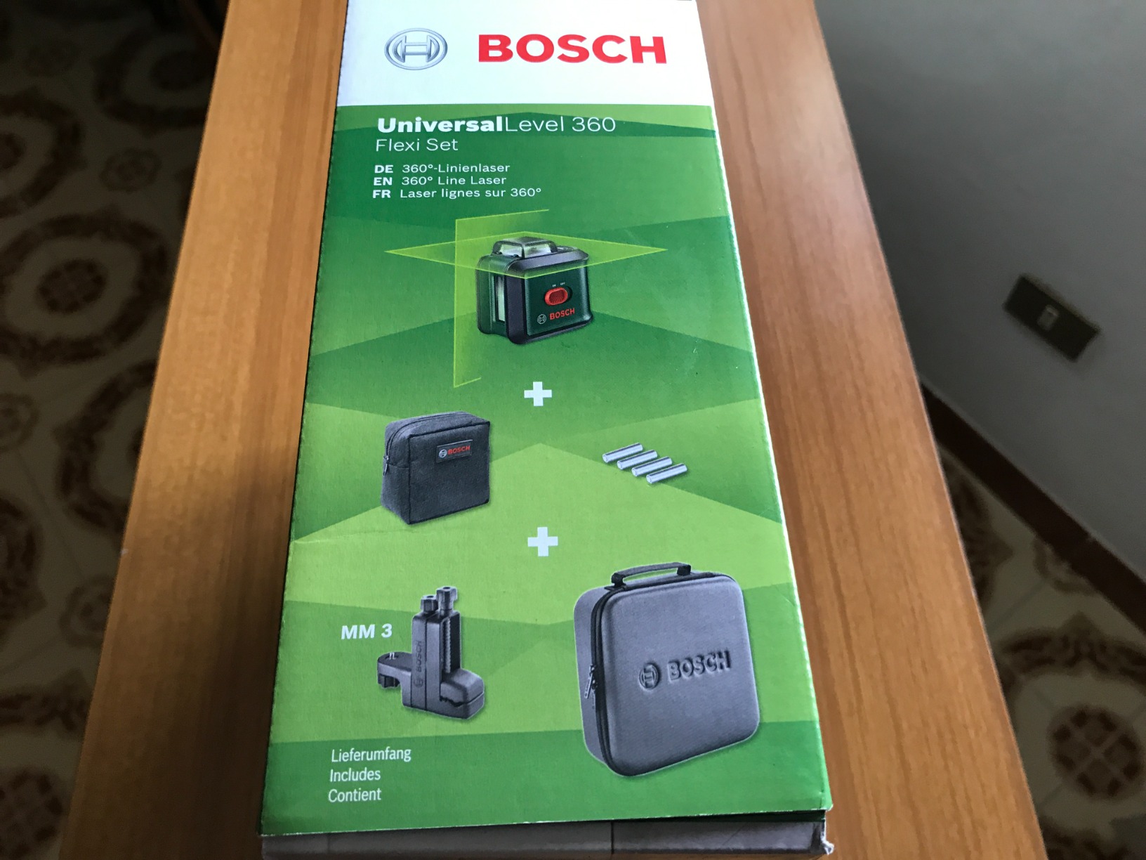 Bosch UniversalLevel 360 Livella Laser Verde Morsetto Treppiede