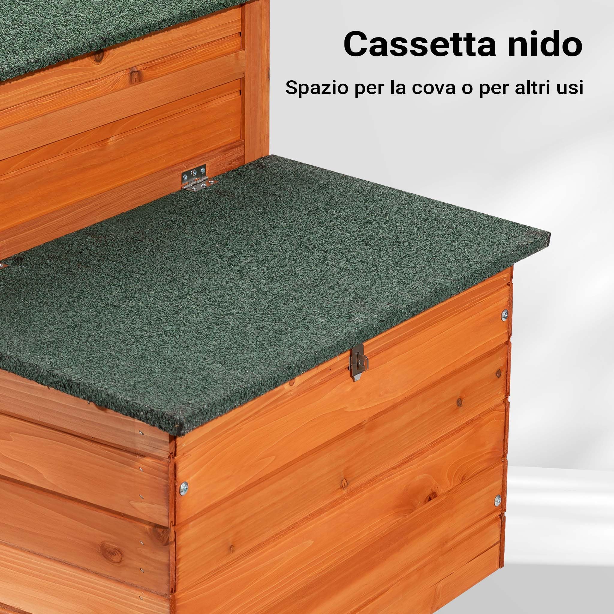 Wiltec Conigliera Pollaio Legno Marrone con Recinto