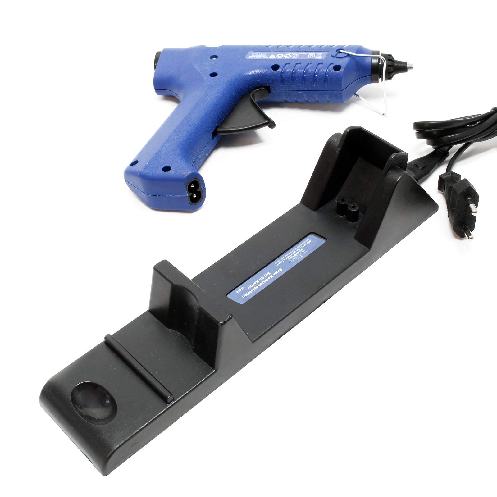 Wiltec Set Pistola Colla a Caldo 35-80 W Valigetta 6 Cartucce