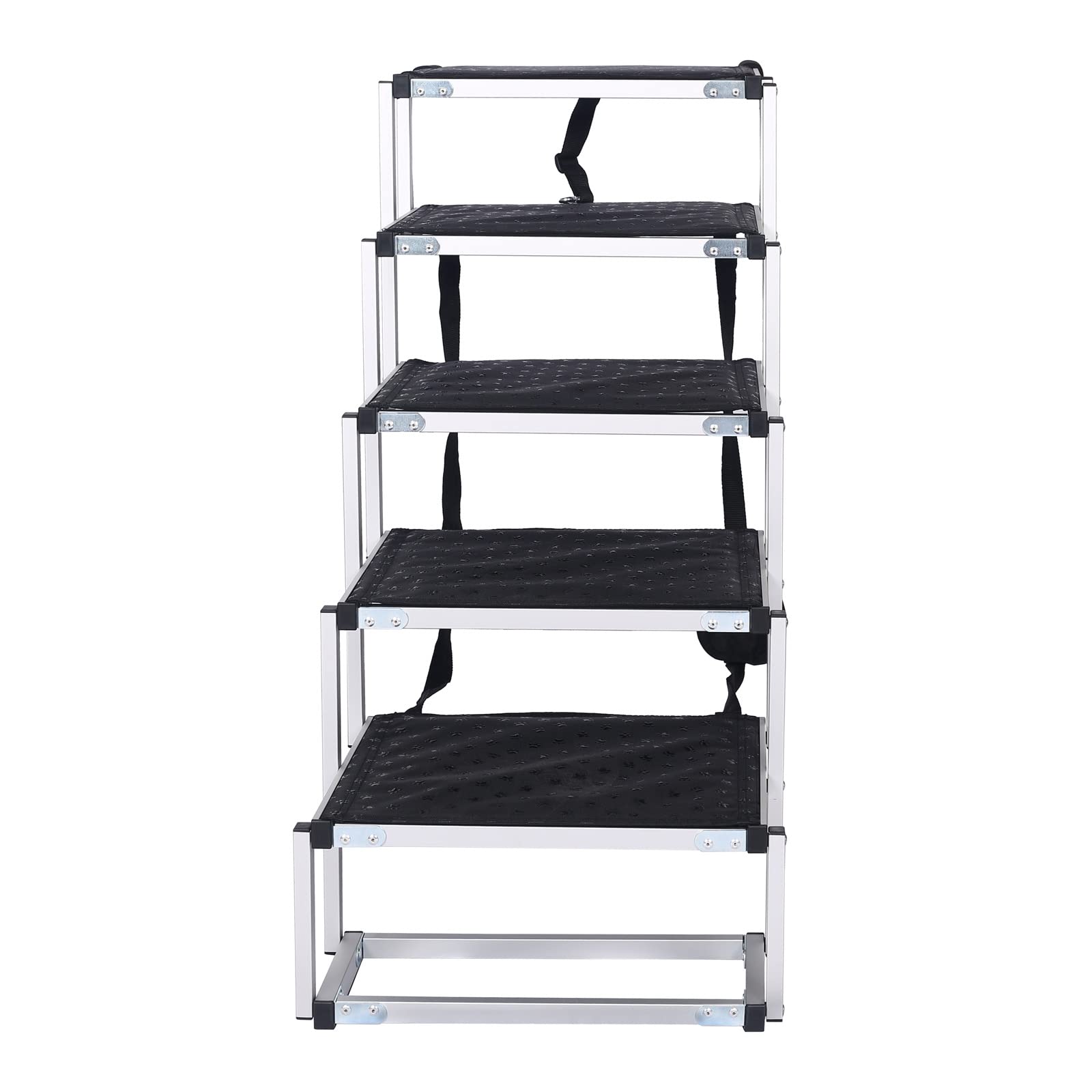 Wiltec Scaletta Cani Auto 5 Gradini Alluminio 68 kg Antiscivolo