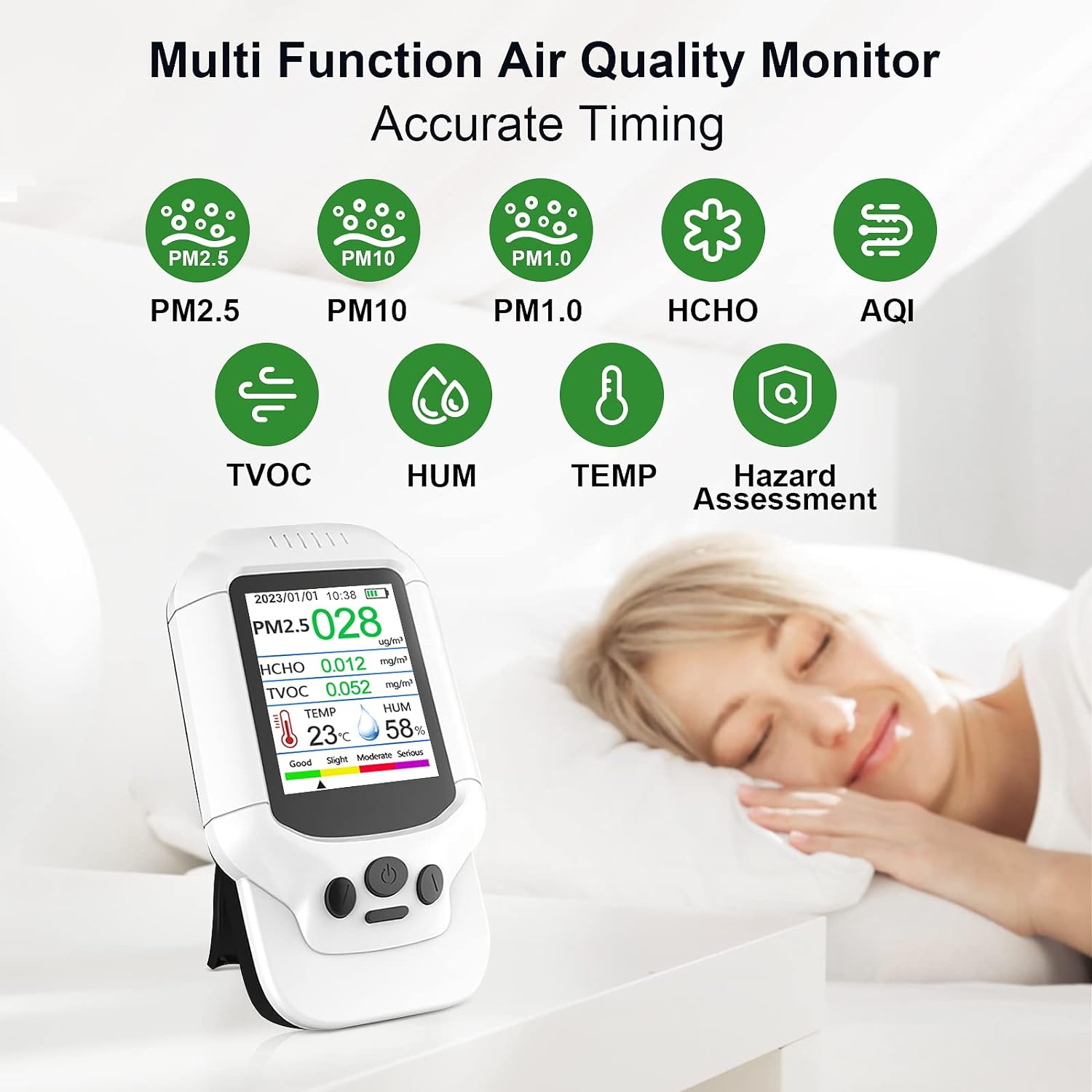 Tilswall Misuratore Qualità Aria PM2.5 PM10 HCHO TVOC