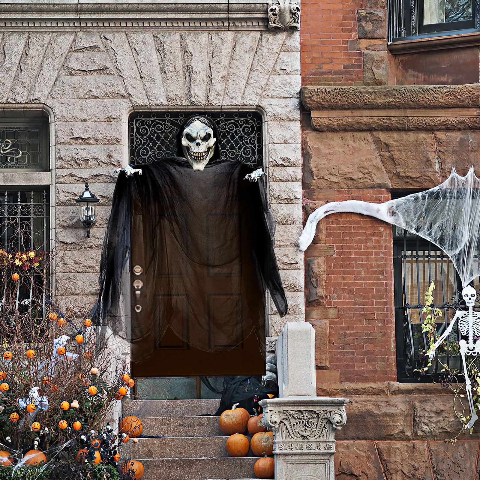 Wzone Panno Nero Halloween garza 215x500 cm cotone
