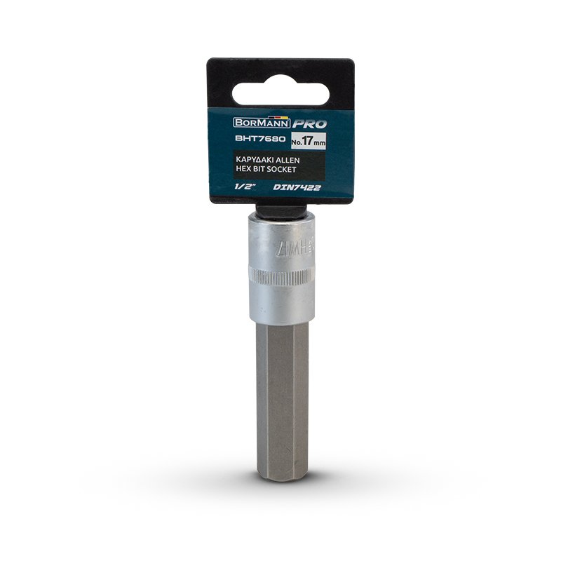 Bormann inserto esagonale 17mm attacco 1/2" DIN 7422