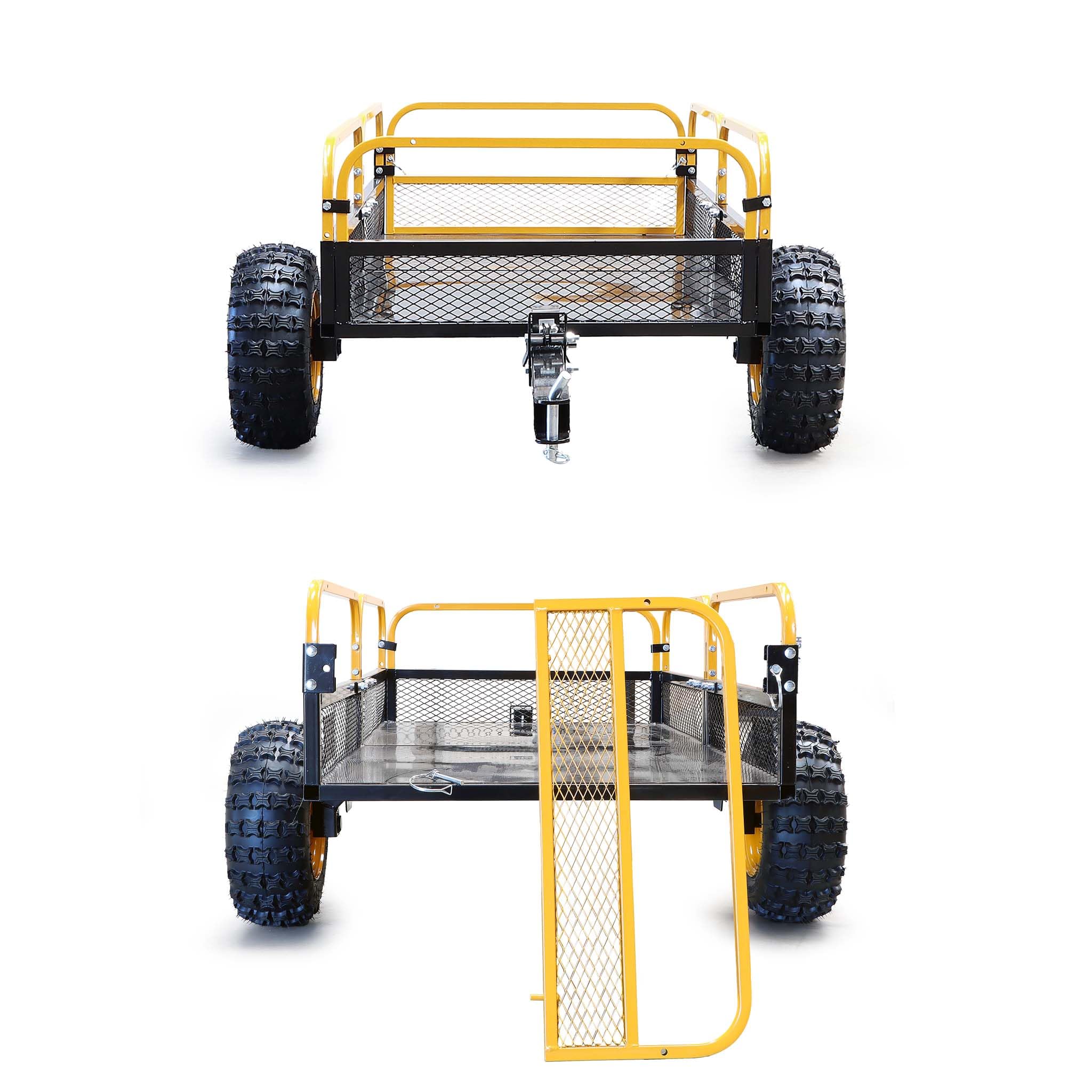 Wiltec rimorchio trattorino 450 kg 210x120x70 ribaltabile