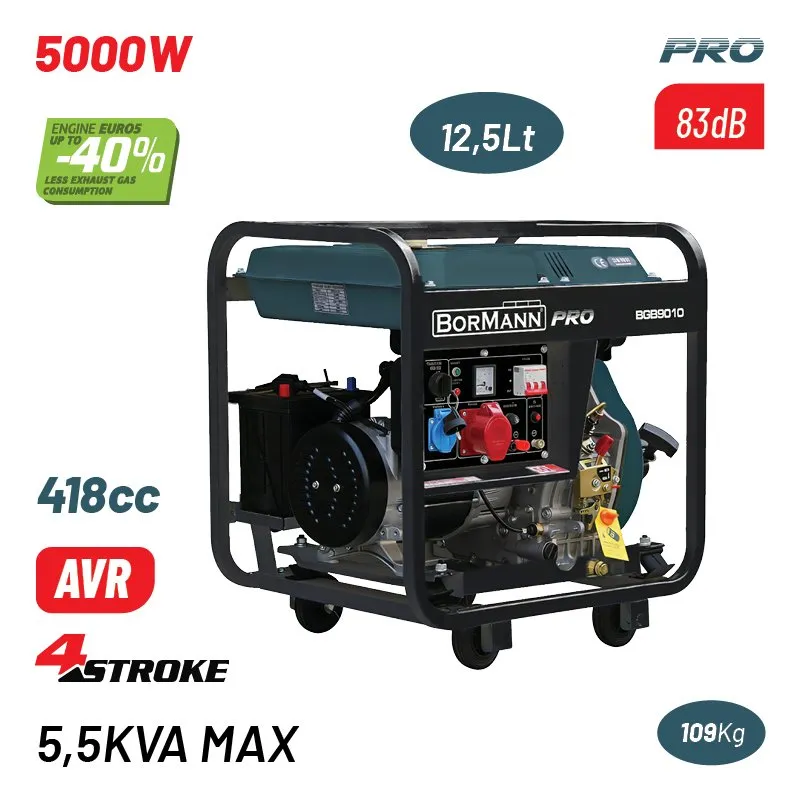Bormann Pro BGB9010 generatore diesel 4500W