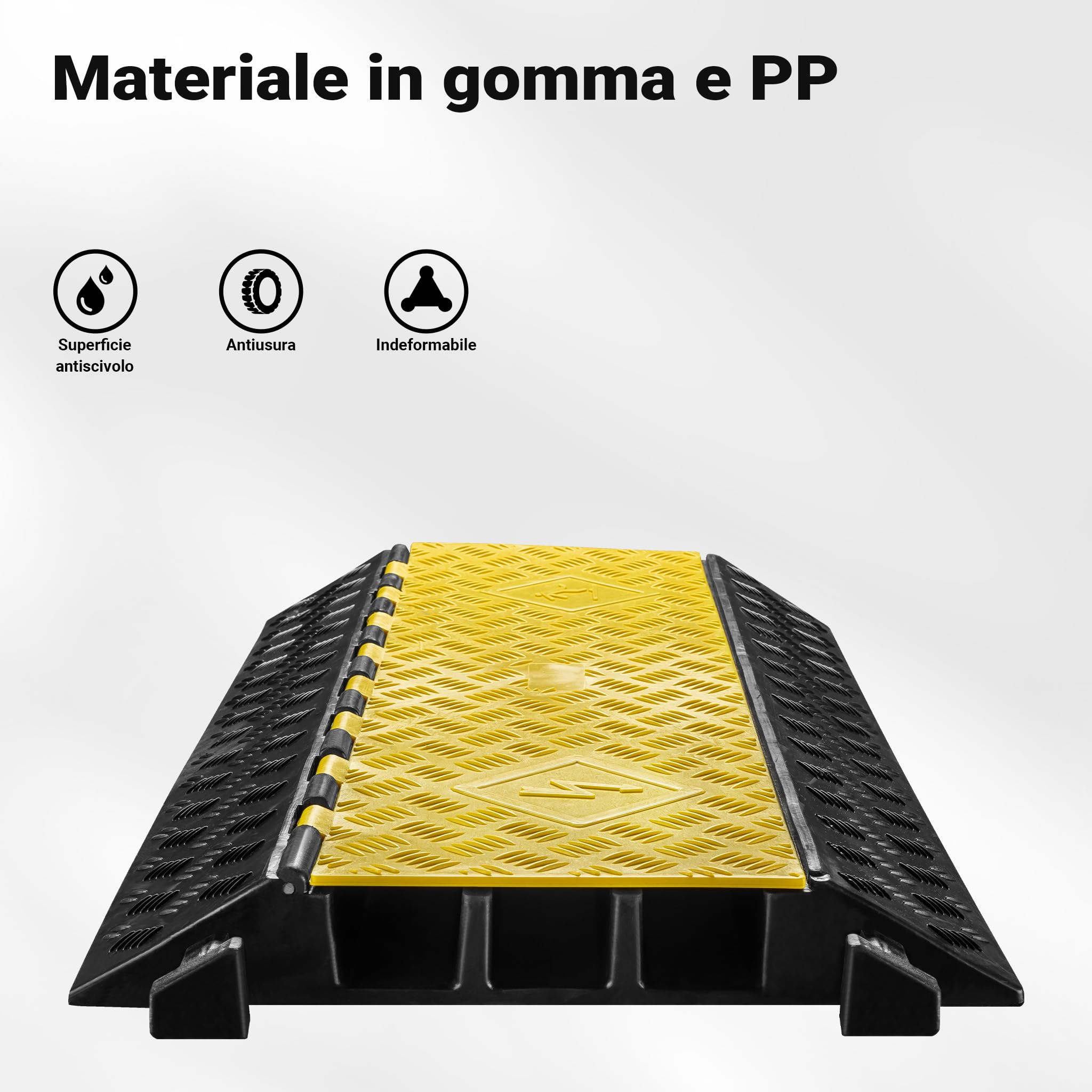 Wiltec canalina passacavi carrabile 95x49x8cm 3 canali 30t
